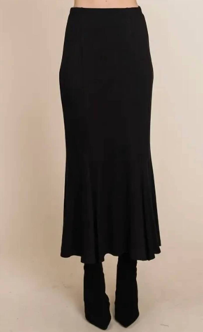 NEW EMERALD COLLECTION french terry mermaid skirt in black